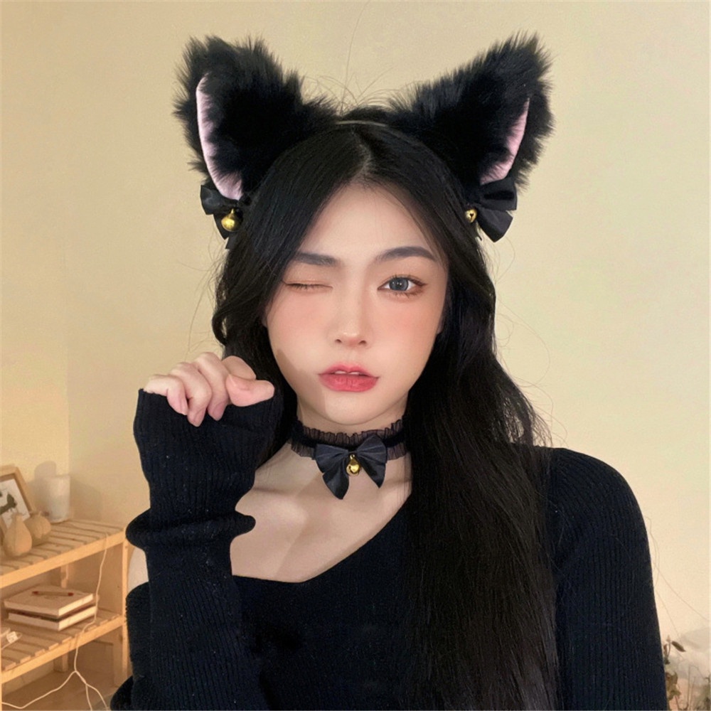 Vòng Cổ Choker Ren Màu Đen Phối Nơ Phong Cách Cổ Điển