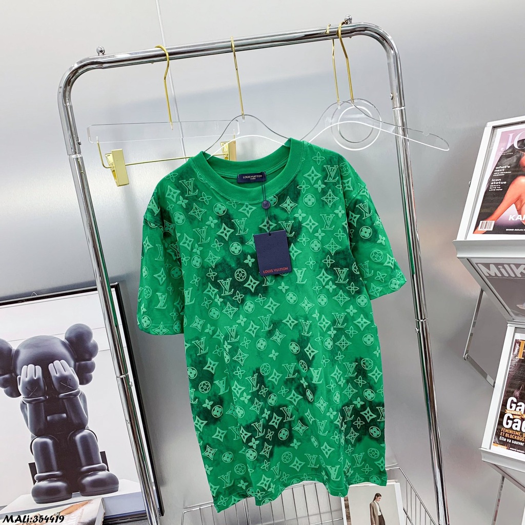 Áo Phông Nữ LV Hoạ Tiết Nổi Vải Cotton Mát Mịn - Áo Phông LV Nữ Nữ Cao Cấp  - Áo Đôi Nam Nữ Cao Cấp