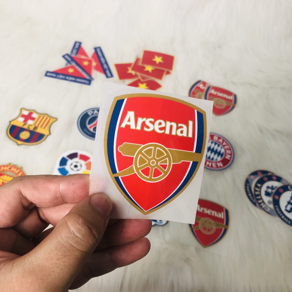 Logo Arsenal ép áo bóng đá - Logo decal ép nhiệt mẫu Arsenal