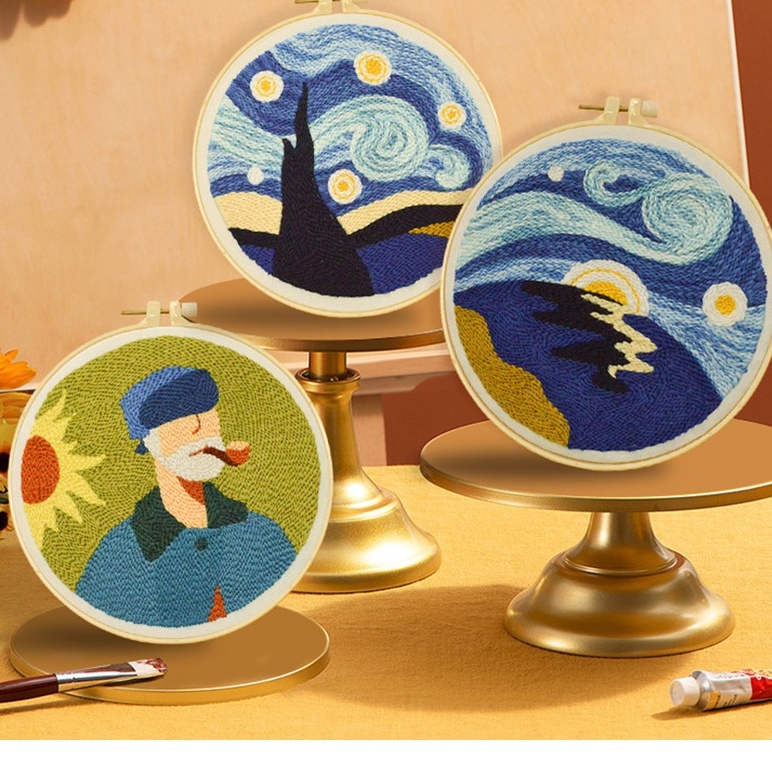 kit thêu nổi gói nguyên liệu thêu xù