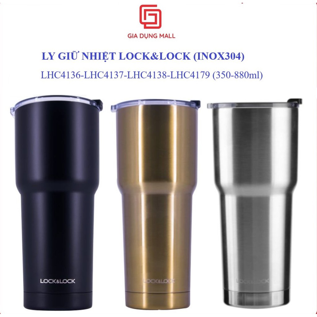 Ly Giữ Nhiệt Lock&amp;Lock Swing Tumbler LHC4179BLK dung tích 350ml- hàng Chính hãng