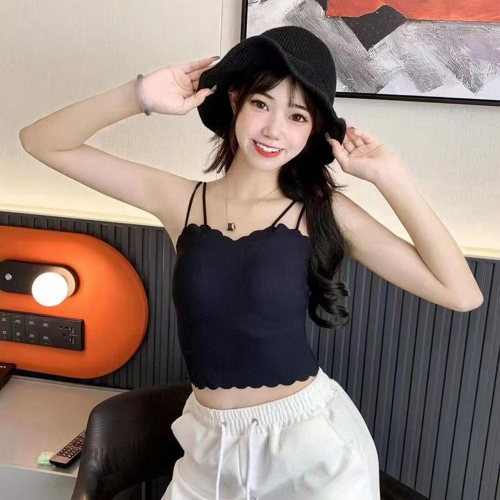 Áo Bra Nhăn Viền Sóng Dây Kép Phong Cách Hàn Siêu Xinh 22 Muse