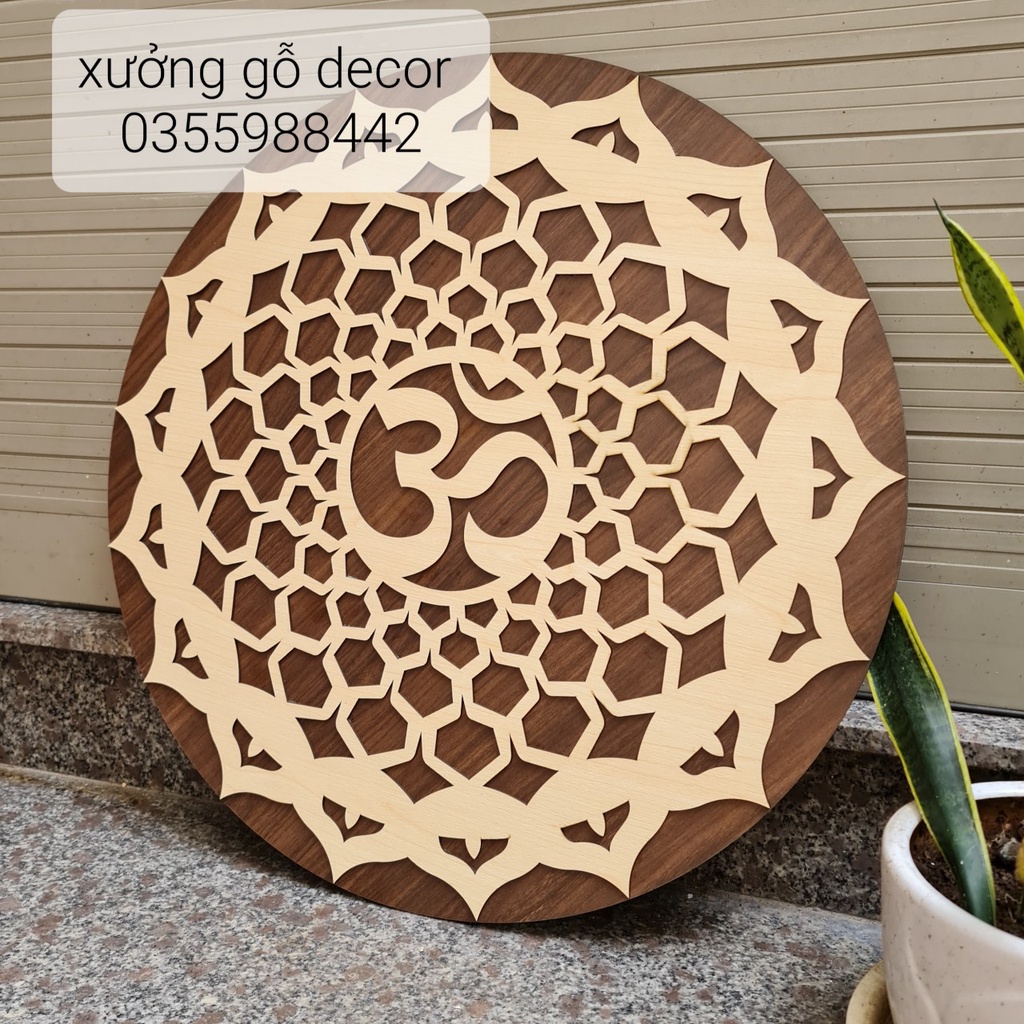 Tranh treo tường Decor hoa Mandala trang trí phòng thiền , yoga, phòng tập