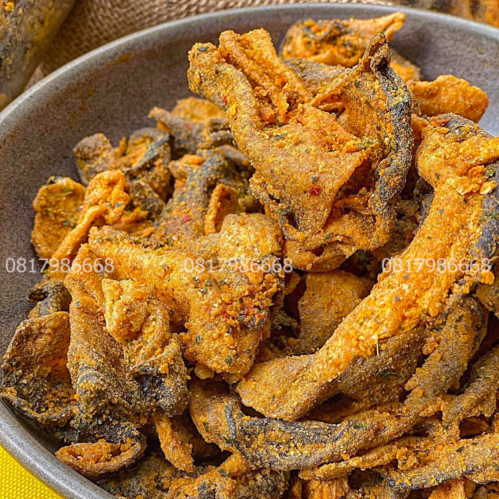Da Cá Vị Trứng Muối Giòn Tan 250g, Đồ Ăn Vặt Da Cá Lắc Trứng Muối Mường Then
