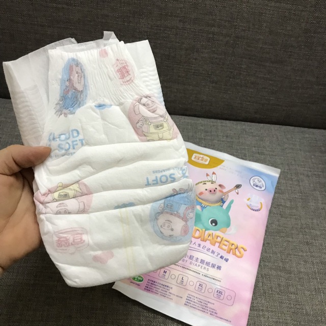 Bỉm quần/dán - Bỉm lợn Yiying Baby Pant - Size S72/ M60/ L52/ XL44/ XXL40