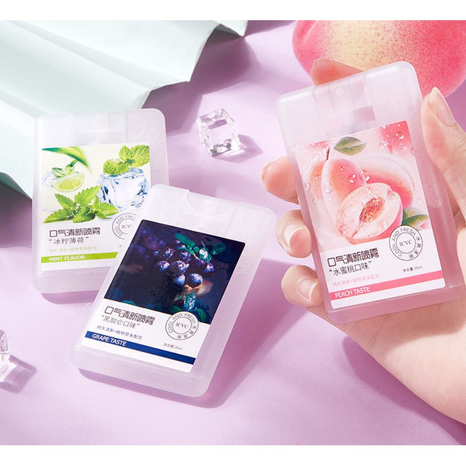 Xịt Thơm Miệng ICVC 5224 HEYXI Hương Hoa Quả Auth Nội Địa