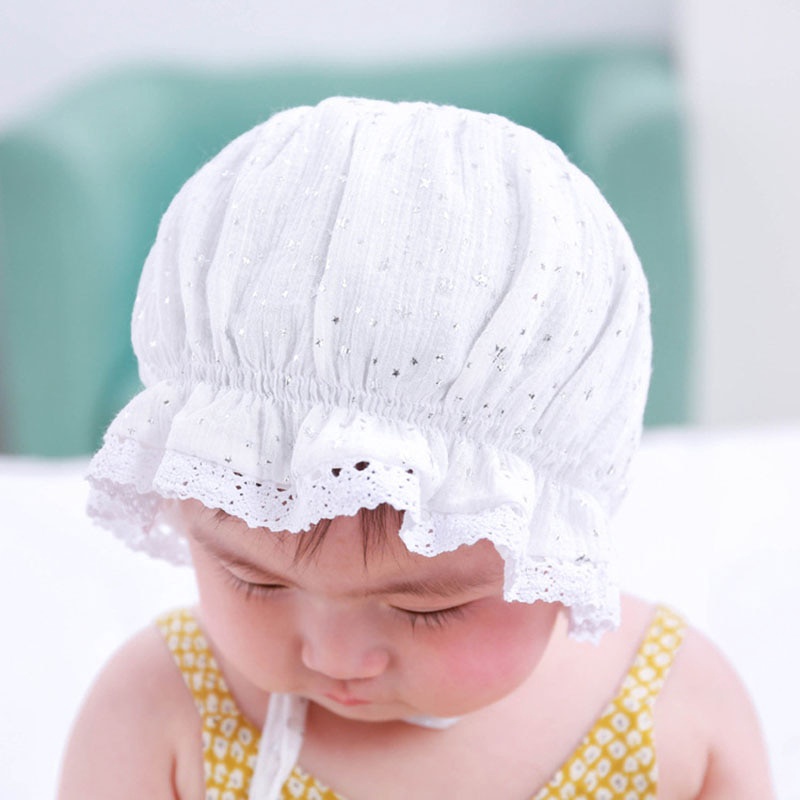 Mũ Chống Nắng Phối Ren Thoáng Khí Thời Trang Mùa Hè Cho Bé Gái