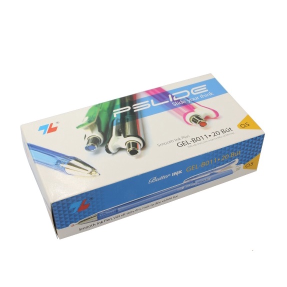 Bút bi Thiên Long GEL-B011 Pslide, Mực xanh, đỏ, đen, nét bút 0.5  - 1 cây