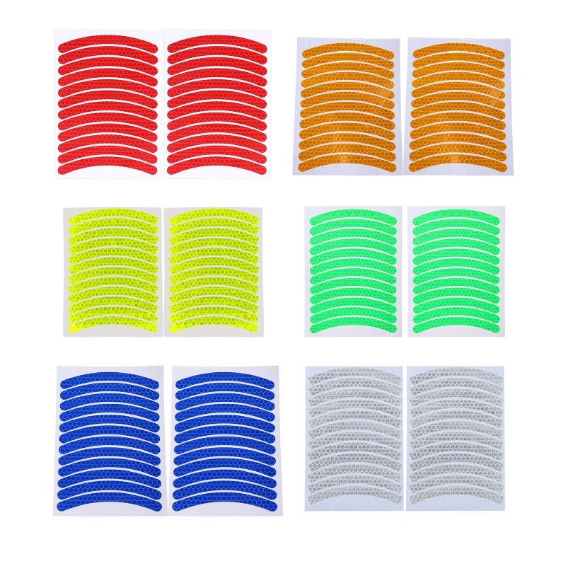 Set 2 x 12 Miếng Dán Phản Quang Trang Trí Xe Đạp