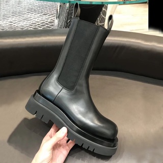 [ẢNH THẬT/Order] Boots ulzzang nữ cổ cao lót lông đế bánh mì phong cách Hàn Quốc.