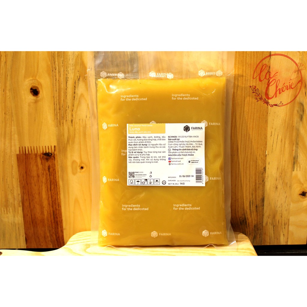 Nhân Làm Bánh Trung Thu Sên Sẵn FARINA Luna/Hola đầy đủ các vị 500gr/1kg