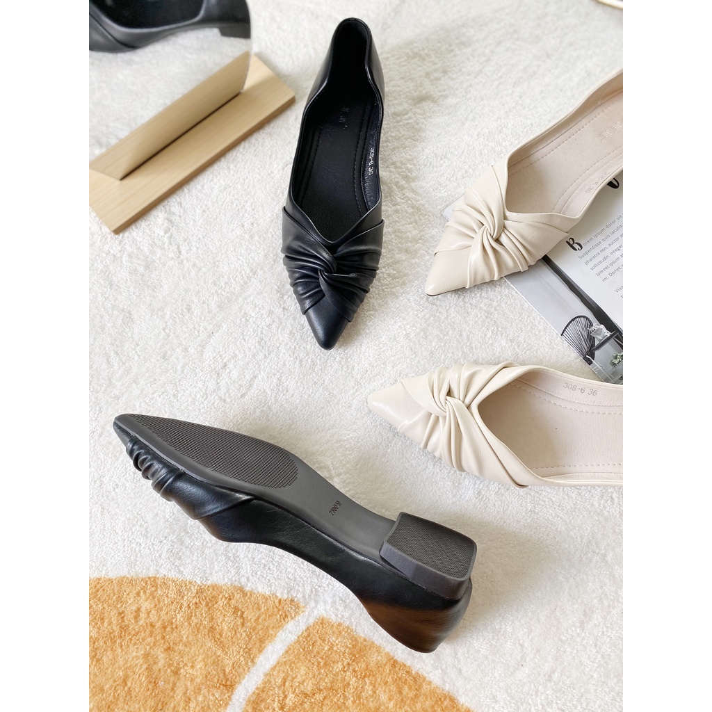 GIÀY BÚP BÊ XOẮN MŨI 308-6