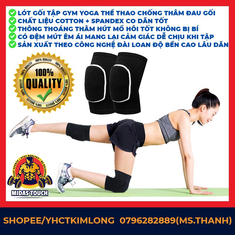 1 hộp 2 cái ĐỆM LÓT GỐI luyện tập THỂ THAO, GYM, YOGA - CHỐNG THÂM KHÔNG ĐAU GỐI TRÁNH CHẤN THƯƠNG (CÔNG NGHỆ ĐÀI LOAN)