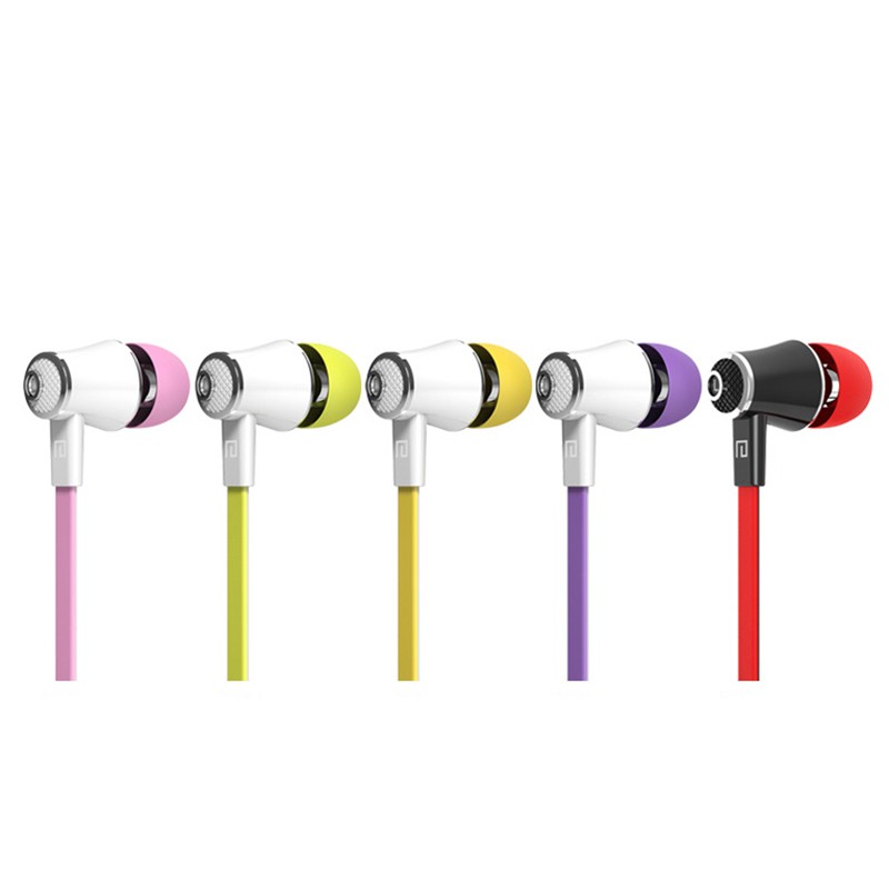 ⋐⋐ 3.5mm In Ear Headset Noodle Cable Earphone with microphone Gaming Stereo Earphones For mobile phone Samsung LG Huawei 【nuuo】