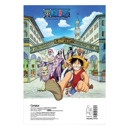 Vở Campus B5 Kẻ Ngang Có Chấm 200 Trang ĐL 70 One Piece