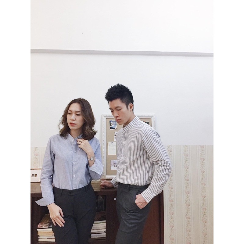 Áo sơmi nam/ unisex- Grandad Collar Shirt