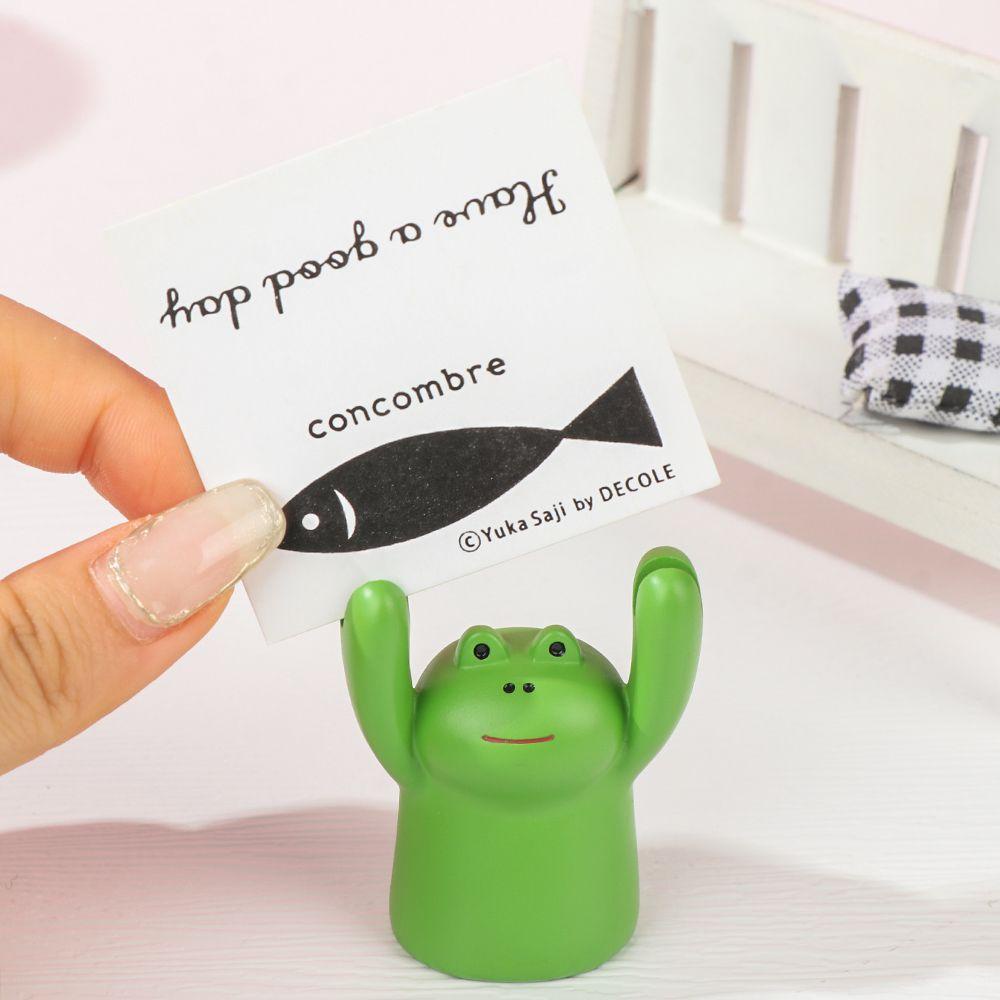 KUNHEV Giá Đỡ Thẻ Giấy Ghi Chú Để Bàn Hình Gấu Trúc / Ếch Dễ Thương