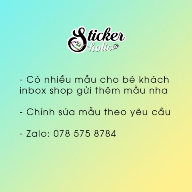 HÌNH THẬT 🌟 STICKER DÁN in tên bé - HÌNH DÁN đánh đồ vật, bút thước, đồ cá nhân của bé 🌟