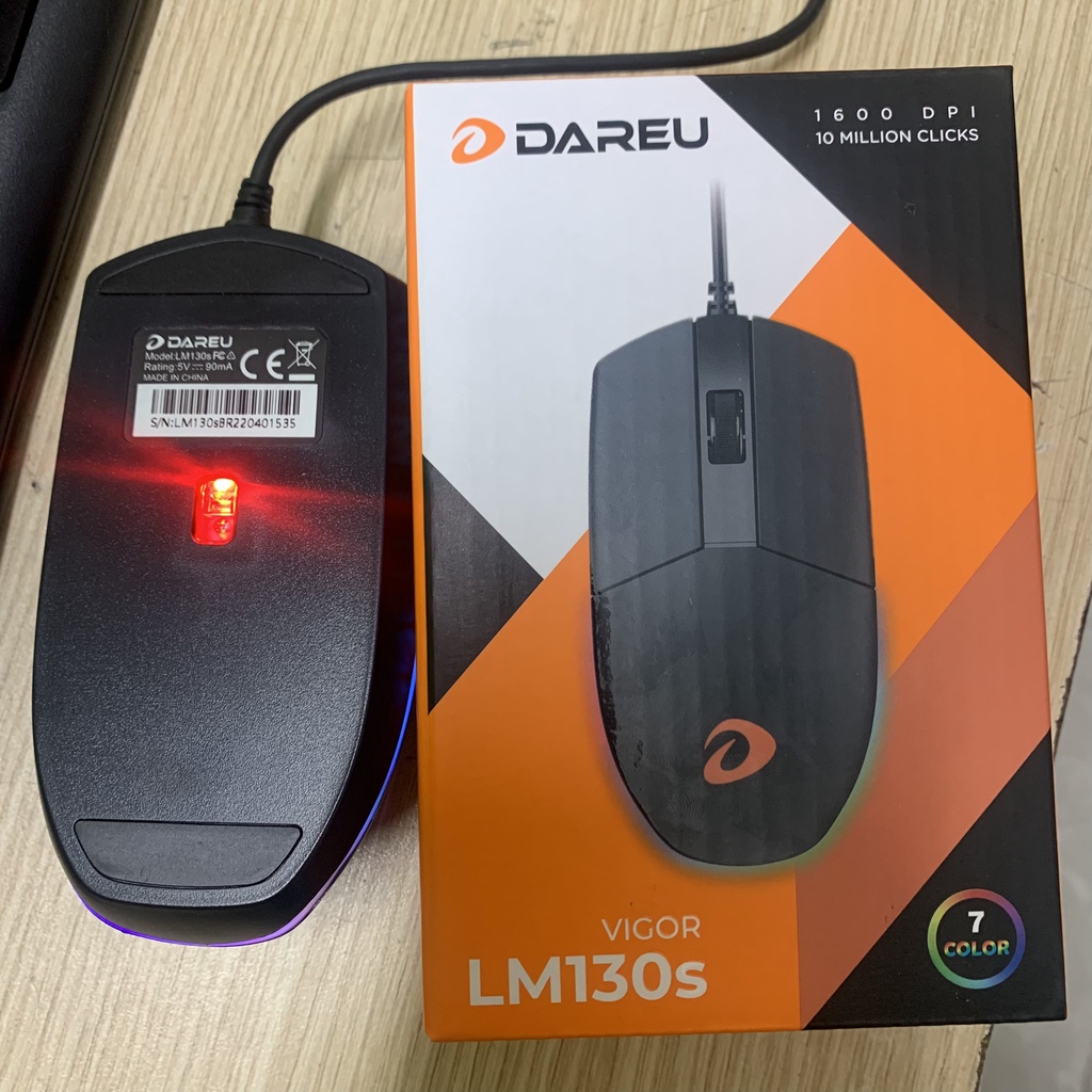 Chuột máy tính có dây Dareu LM103s LED RGB, Hàng chính hãng Full VAT bảo hành 24 tháng