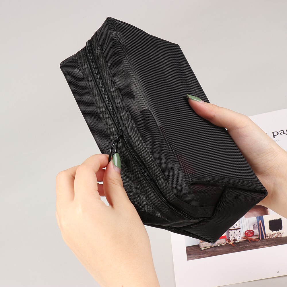 Túi Lưới Đựng Mỹ Phẩm/Đồ Trang Điểm Du Lịch Có Khóa Kéo Cho Nữ