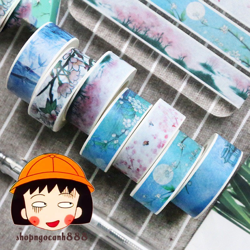 Băng Dính Trang Trí Washi tape Chủ Đề Cổ Trang Xinh Xắn - Banana Store