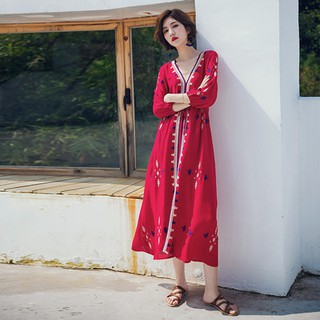 Đầm họa tiết thổ cẩm