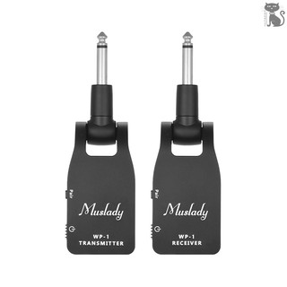 COD☆ Muslady 2.4G Wireless Guitar System Transmitter & Receiver Built-in Rechargeable Lithium Battery