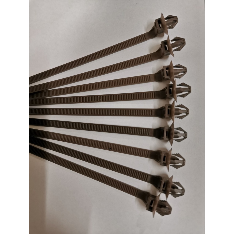 Combo bịch 50 sợi 5 loại dây rút ghim nhựa, dây thít chuyên dùng cho ô tô 5mm×170mm chân lỗ 7mm tròn và dẹp