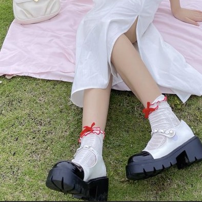 GIÀY DA ĐẾ DÀY MŨI TRÒN 5 PHÂN PHONG CÁCH ULZZANG