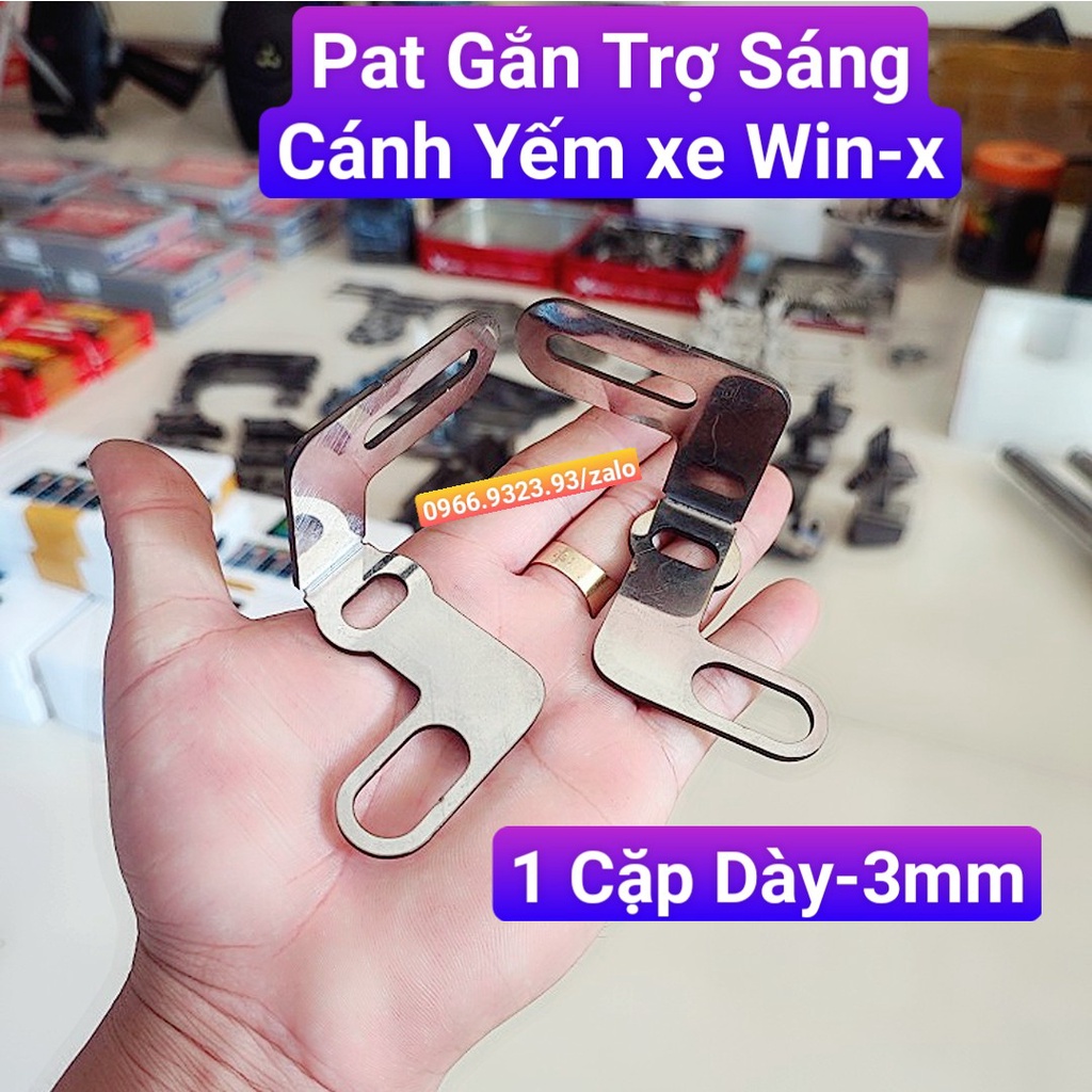 Pát gắn trợ sáng cánh yếm Winner X chất liệu Inox 304