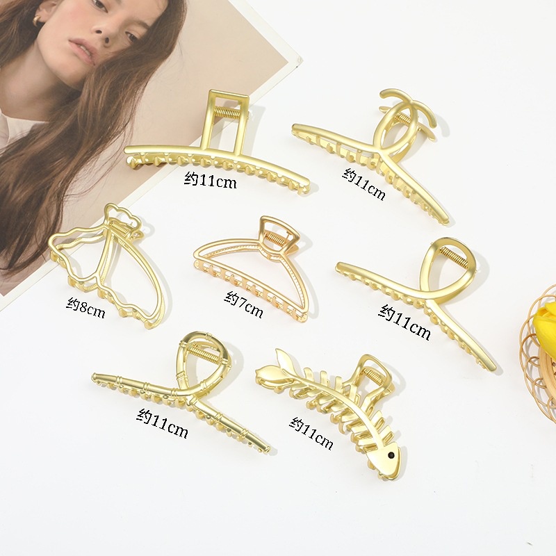 Kẹp tóc dạng xoắn bằng kim loại thiết kế đơn giản sáng tạo thời trang cho nữ 2021