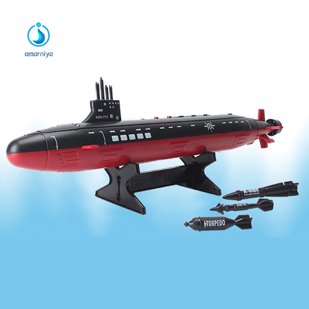 Mô hình tàu ngầm và ngư lôi có đèn và nhạc giáo dục sớm cho bé