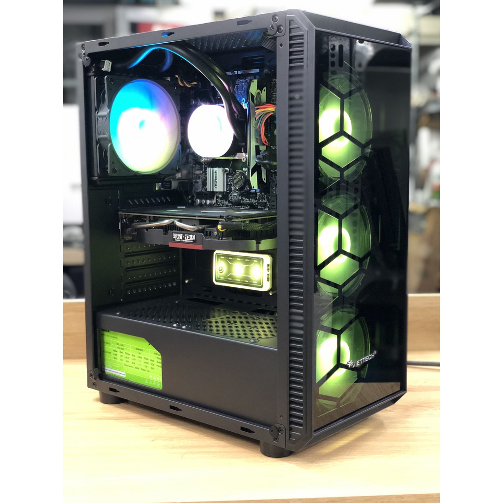 CASE PC GAMING I3-9100F, GTX960 2G, RAM 8G，TẶNG TẨN NHIỆT NƯỚC GIÁ RẺ