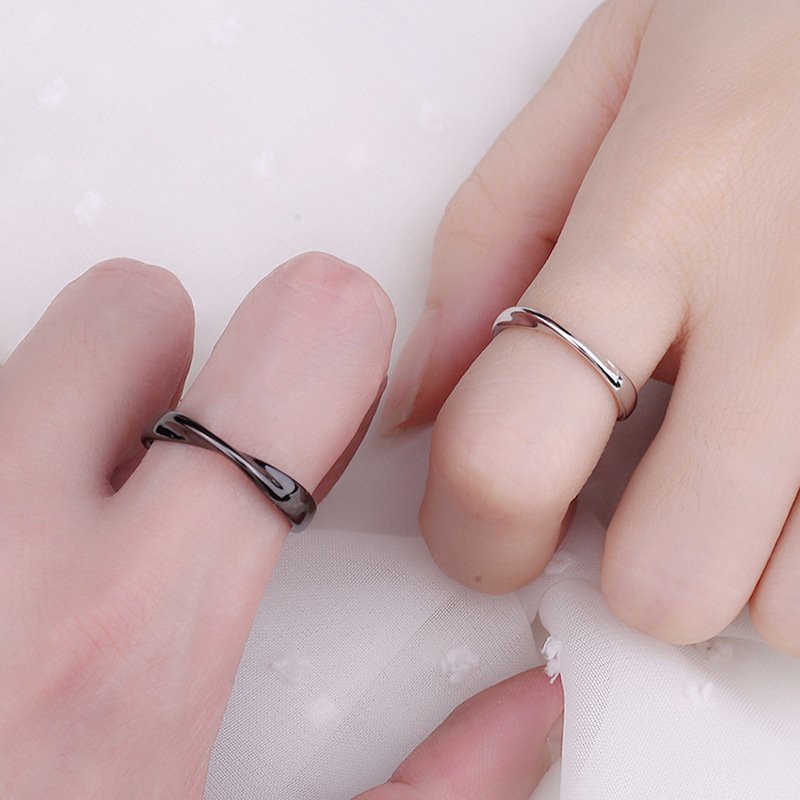Nhẫn CON ĐƯỜNG TÌNH YÊU nhẫn cặp đôi nam nữ phụ kiện thời trang Hàn Quốc
