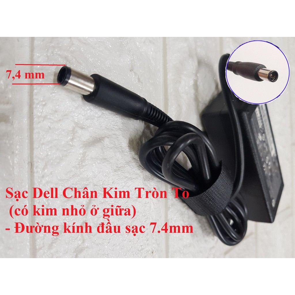 Sạc Laptop DELL Inspiron 3442 3443 3542 3543 đầu ra 19.5V Chân Kim To kích thước 7.4mm x 5.0mm - Nhập Khẩu