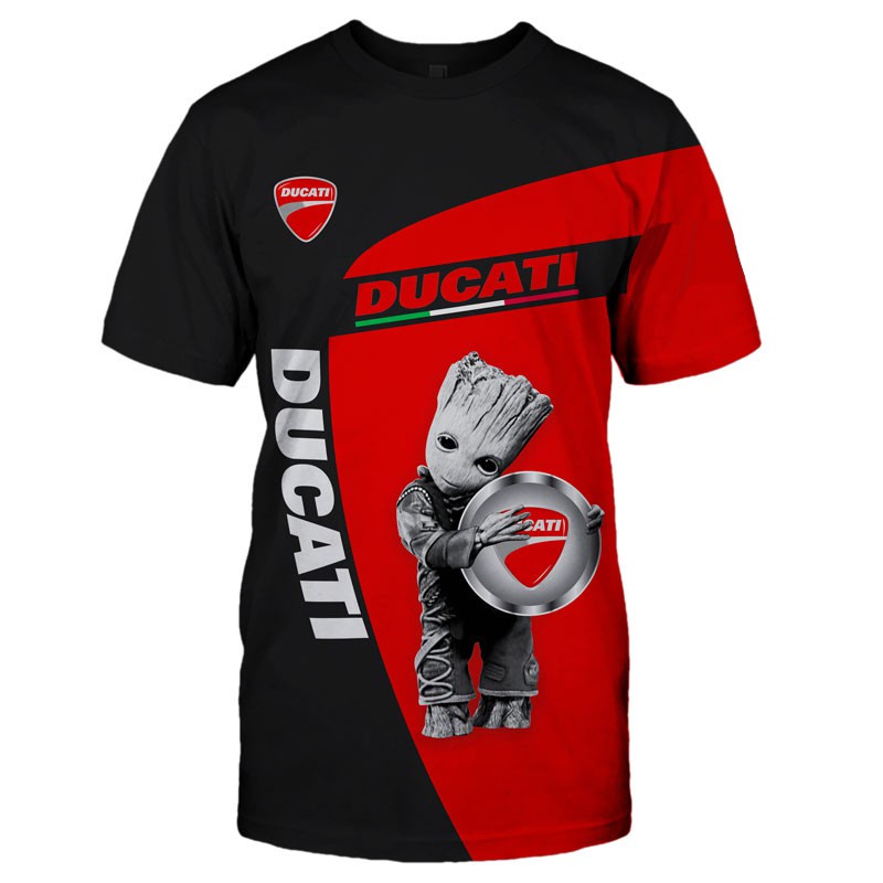 Áo Thun Ngắn Tay In Chữ Ducati-2021 3D Vui Nhộn Cho Nam