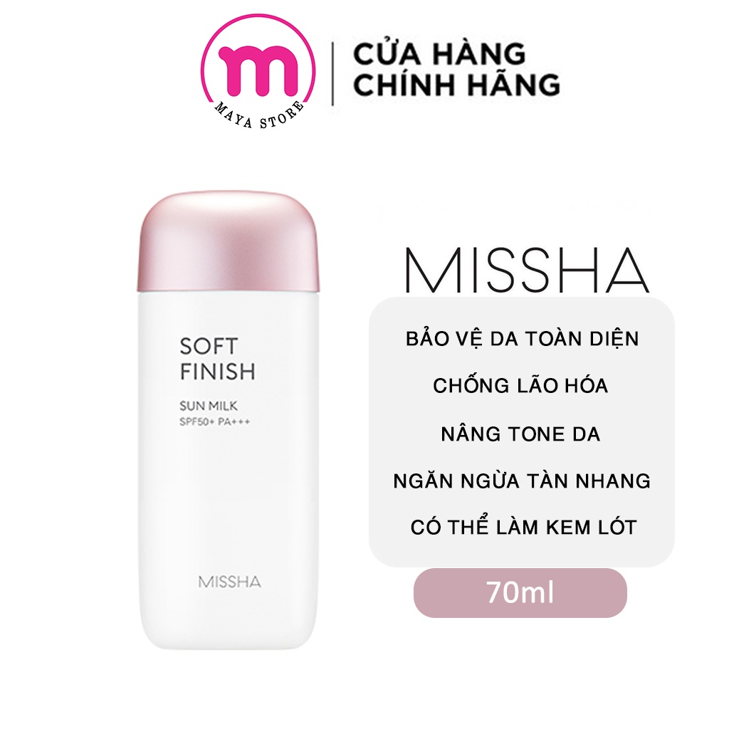 Kem Chống Nắng Missha Soft Finish Sun Milk 70Ml
