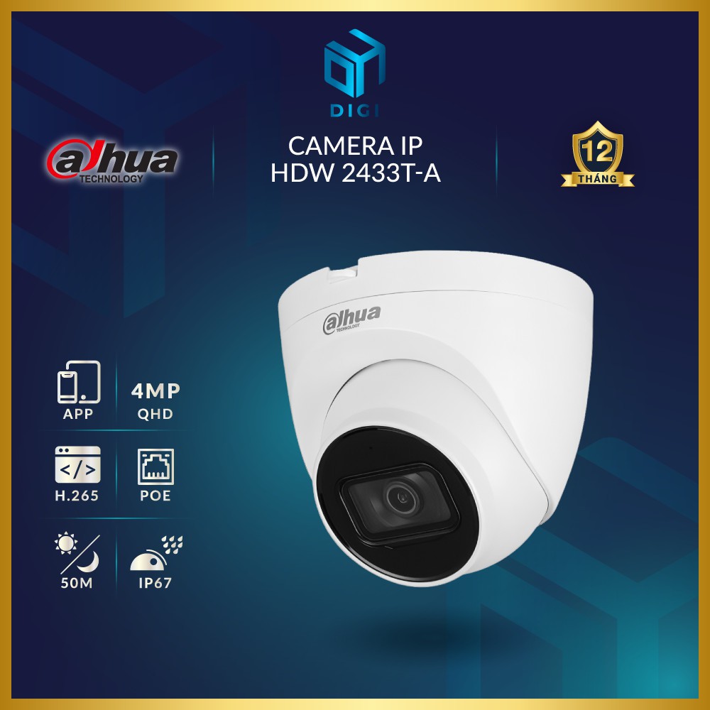 Camera Dahua IPC-2433T-A-LED Poe