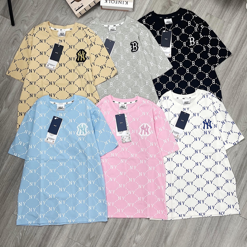 Áo Thun MLB NY Monogram Diamond Tee VNXK - ÁO PHÔNG HÀNG XUẤT DƯ NY015