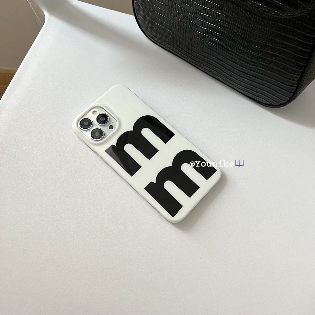 Ốp Điện Thoại Mềm In Chữ Màu Đen Phong Cách Hàn Quốc Cho Iphone 14 / 14pro / 13pro / 12promax11 / xr