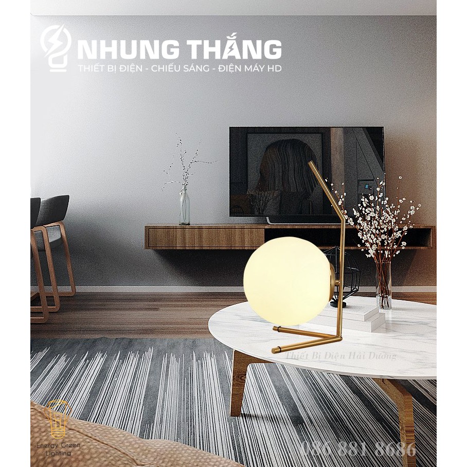 Đèn Để Bàn Trang Trí Hình Mặt Trăng 8010-2 - Kiểu Dáng Sang Trọng - Đã Bao Gồm Bóng Led - Bảo hành 12 Tháng