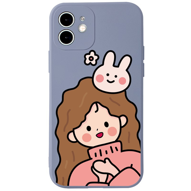 Ốp lưng JURSUE chống bẩn hoạt hình dễ thương đẹp cho iPhone 13 12 11 Pro Max SE 2020 X XR XS ip 8 7 6 6S Plus kute Y357