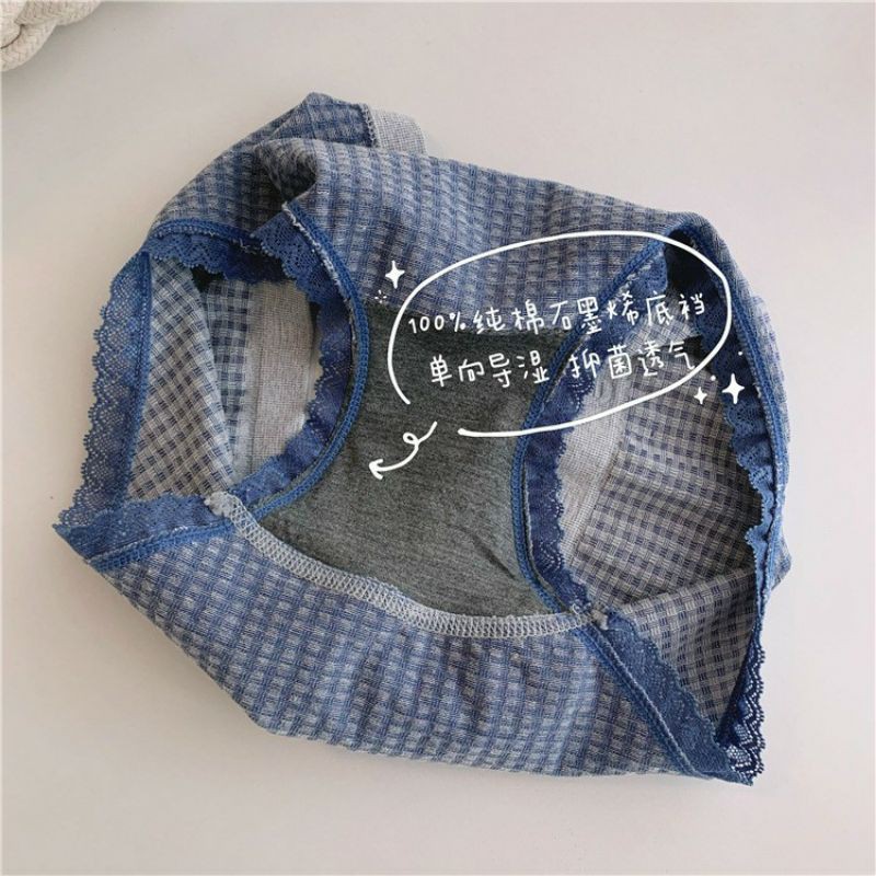 Quần lot cotton kháng khuẩn, Quần lót kẻ ô hot hit, quần chip co giãn 4 chiều, quần lót thấm hút mồ hôi | BigBuy360 - bigbuy360.vn