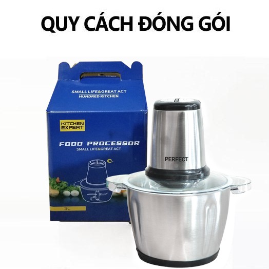 Máy Xay Thịt 4 Lưỡi - Dung Tích 3 Lít - Công Suất 350W - Máy xay thịt, xay tỏi ới, xay rau củ quả