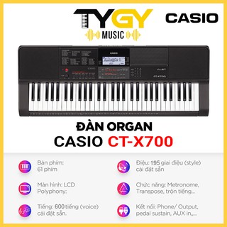 Đàn organ phím piano casio ct-x700