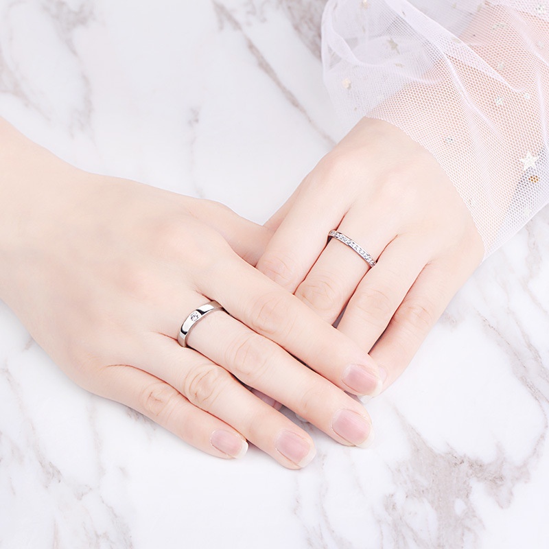Nhẫn Cặp Đôi Có Thể Điều Chỉnh Kích Cỡ Phong Cách Thời Trang Hàn