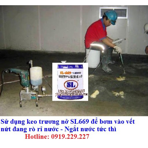 1 KG keo trương nở chống thấm SL 669 - chuyên sử dụng cho bơm keo sửa chữa vết nứt