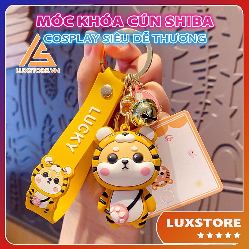 MÓC KHÓA CÚN SHIBA COSPLAY THÚ SIÊU DỄ THƯƠNG MÓC CẶP BA LÔ TÚI XÁCH – LUXSTORE