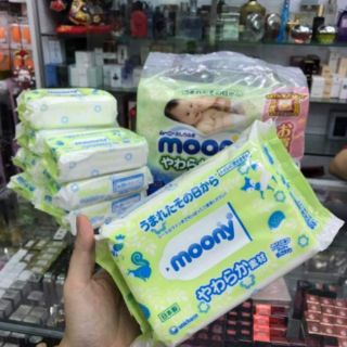 Combo 10 bịch  giấy ướt  Moony 80 tờ