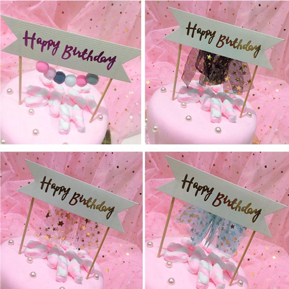 YNATURAL Topper Cắm Trang Trí Bánh Kem